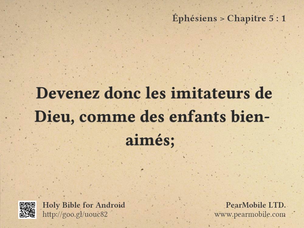 Éphésiens, Chapitre 5:1